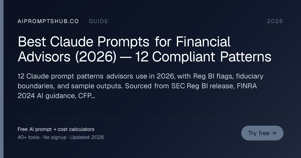 Best Claude Prompts for Financial Advisors in 2026 (12 Compliant ...